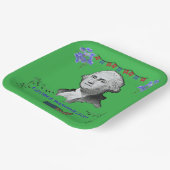 Washington's Contribution kelly green  Pappteller (Gewinkelt)