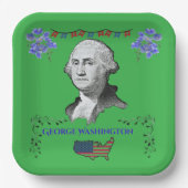 Washington's Contribution kelly green  Pappteller (Vorderseite)
