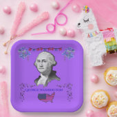 Washington's Contribution purple Pappteller (Party)