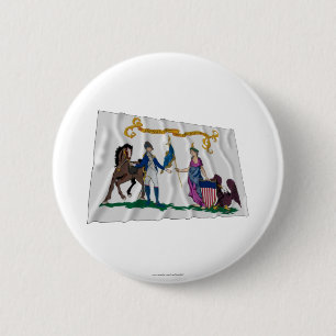 Washingtons Leibwächter-Flagge Button