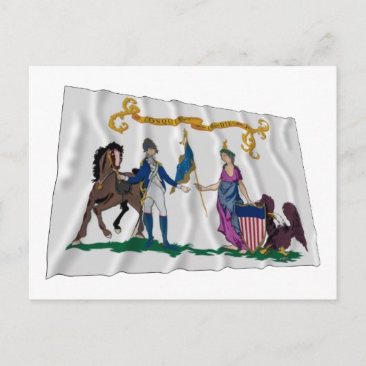 Washingtons Rettungsflagge Postkarte (Vorderseite)