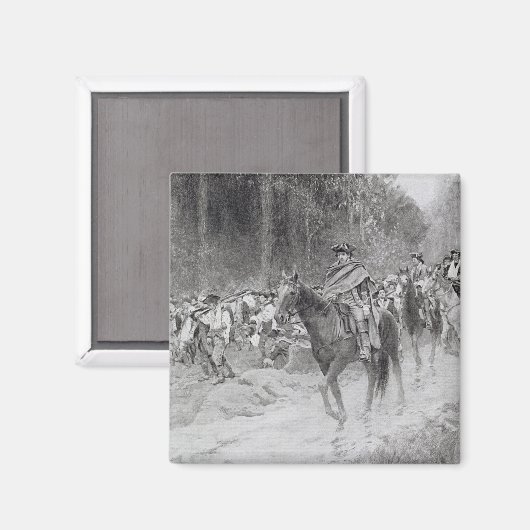 Washingtons Rückzug aus großen Wiesen Magnet (Vorderseite/Rückseite)