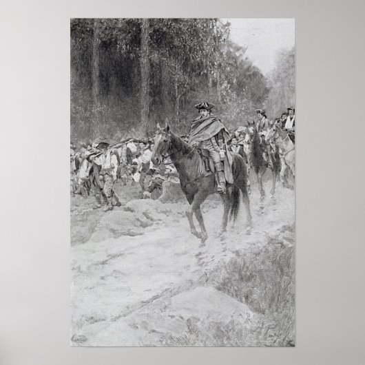 Washingtons Rückzug aus großen Wiesen Poster (Vorne)