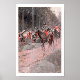 Washingtons Rückzug aus großen Wiesen Poster