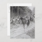 Washingtons Rückzug aus großen Wiesen Postkarte (Vorne/Hinten)