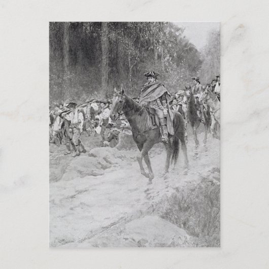 Washingtons Rückzug aus großen Wiesen Postkarte (Vorderseite)