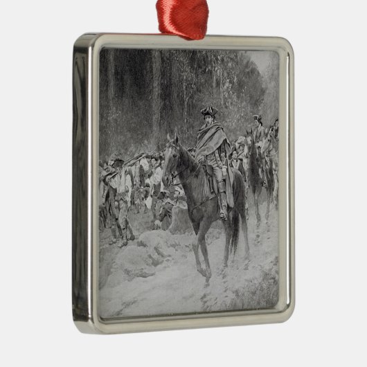 Washingtons Rückzug von den großen Wiesen Ornament Aus Metall (Rechts)