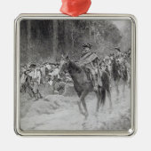 Washingtons Rückzug von den großen Wiesen Ornament Aus Metall (Vorne)