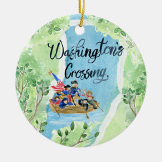 Washingtons Überquerung des Delaware River Keramik Ornament
