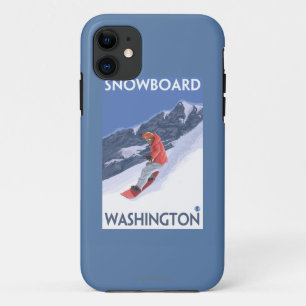 WashingtonSnowboarding Vintages Reise-Plakat Case-Mate iPhone Hülle