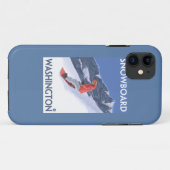 WashingtonSnowboarding Vintages Reise-Plakat Case-Mate iPhone Hülle (Rückseite (Horizontal))