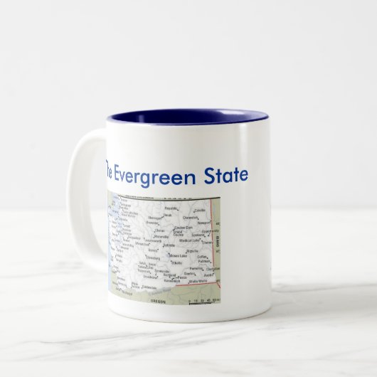Washingtonsymbole u. -karte zweifarbige tasse (Vorderseite Links)