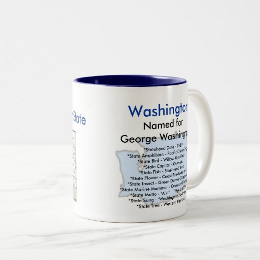 Washingtonsymbole u. -karte zweifarbige tasse (VorderseiteRechts)