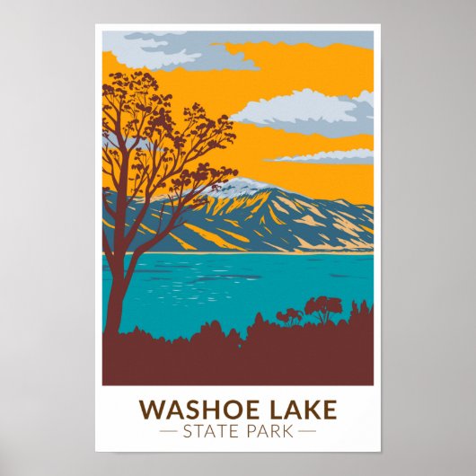 Washoe Lake Staat Park Nevada Vintag Poster (Vorne)