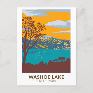 Washoe Lake Staat Park Nevada Vintag Postkarte
