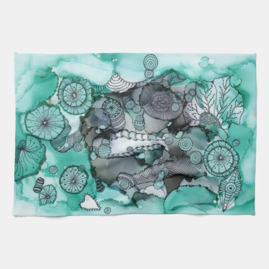 Washy grünes Geschirrtuch (Horizontal)