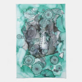 Washy grünes Geschirrtuch (Vertikal)