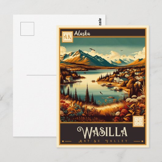 Wasilla, Alaska | VINTAG Postkarte (Vorne/Hinten)