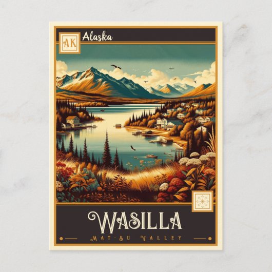Wasilla, Alaska | Vintage Postkarte (Vorderseite)