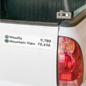 Wasilla gegen Mountain View Autoaufkleber (Auf Lkw)