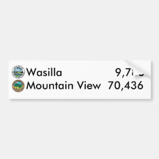 Wasilla gegen Mountain View Autoaufkleber