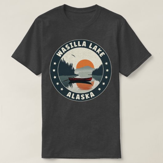 Wasilla Lake Alaska Sunset TShirt (Design vorne)