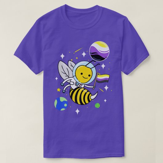 Wasp Astronaut Nonbinary Pride T-Shirt (Design vorne)