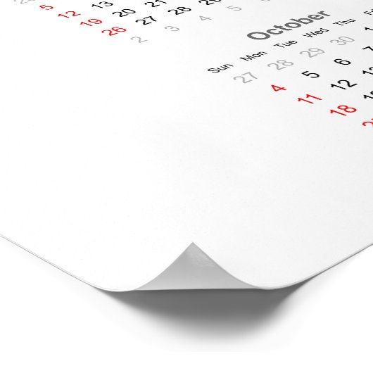 Wasp Calendar 2020 Poster (Ecke)