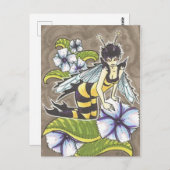 Wasp Fairy Cartoon Fantasy Art Postkarte (Vorne/Hinten)
