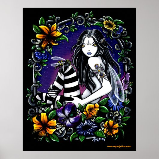 Wasp Fee Gothic Blume Fairy Poster (Vorne)