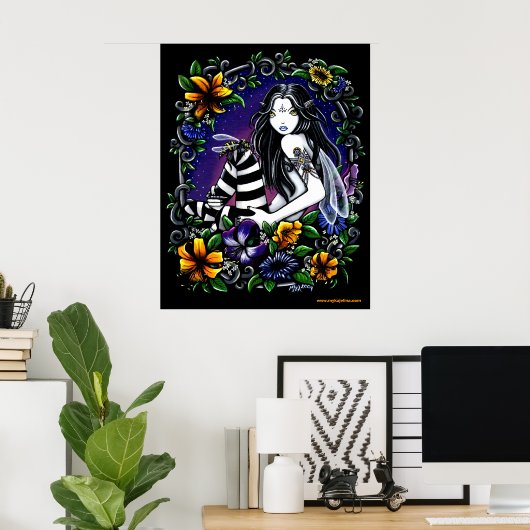 Wasp Fee Gothic Blume Fairy Poster (Heimbüro)