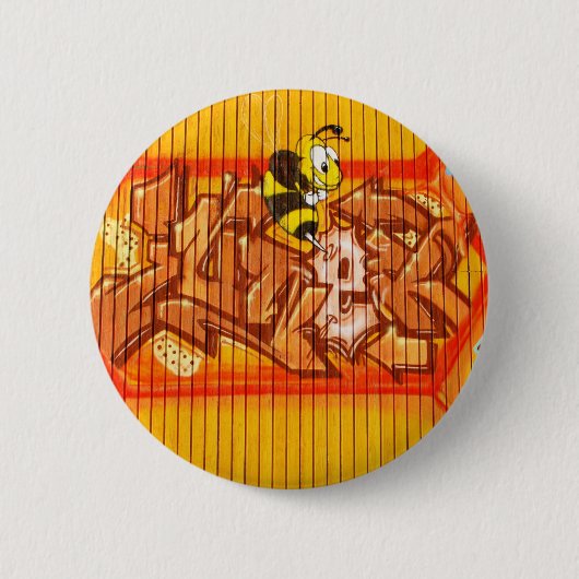 Wasp Graffiti Wall Button (Vorderseite)