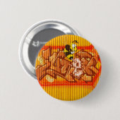 Wasp Graffiti Wall Button (Vorne & Hinten)