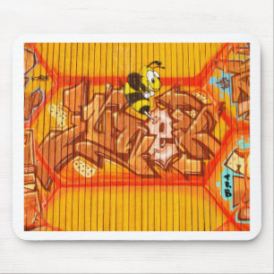 Wasp Graffiti Wall Mousepad