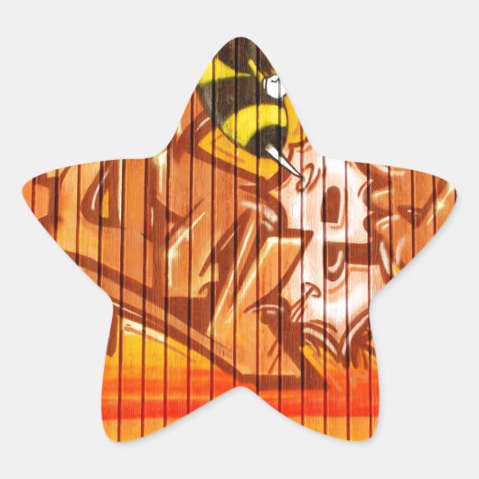 Wasp Graffiti Wall Stern-Aufkleber (Vorderseite)