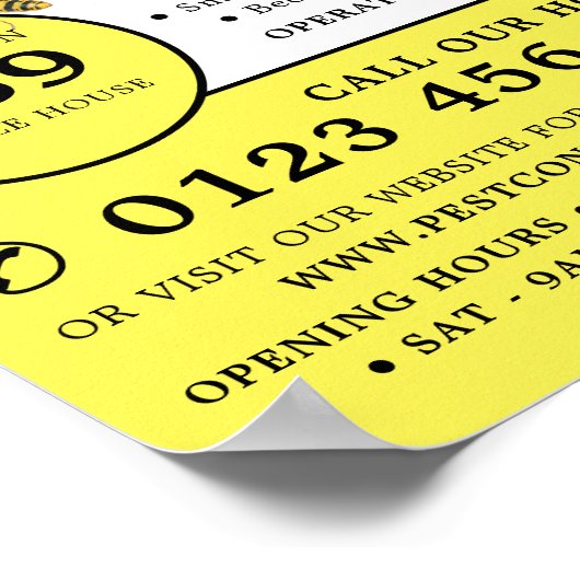 Wasp, Schädlingswerbung für Kontrolle Poster (Ecke)