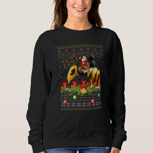 Wasp  Ugly Santa Riding Wasp Christmas Sweatshirt (Vorderseite)