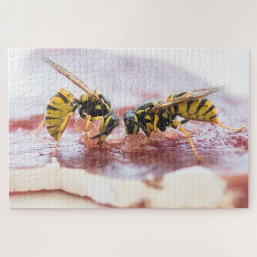 Wasps essen eine Wurst Puzzle (Horizontal)