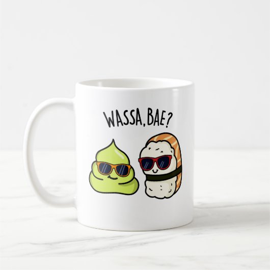 Wassa Bae Funny Food Wasabi Pun Kaffeetasse (Links)