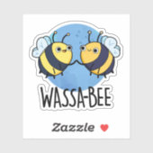 Wassabee Funny Wasabi Bee Pun Aufkleber (Blatt)
