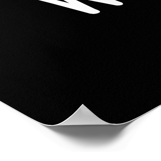 Wassabee Funny Wasabi Bee Pun Dark BG Poster (Ecke)