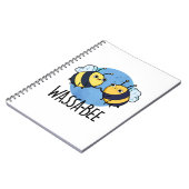 Wassabee Funny Wasabi Bee Pun Notizblock (Linke Seite)