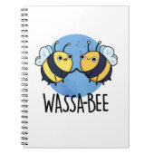 Wassabee Funny Wasabi Bee Pun Notizblock (Vorderseite)