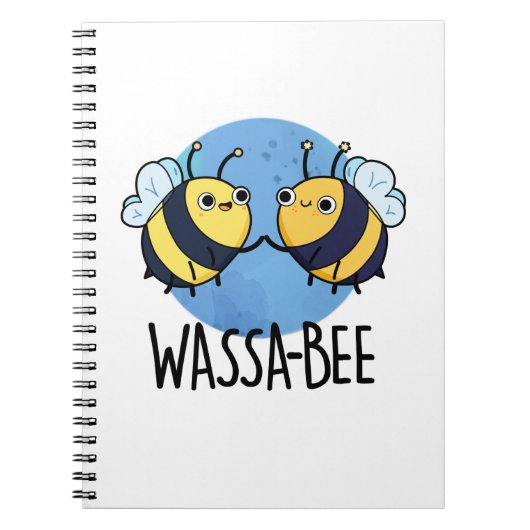 Wassabee Funny Wasabi Bee Pun Notizblock (Vorderseite)