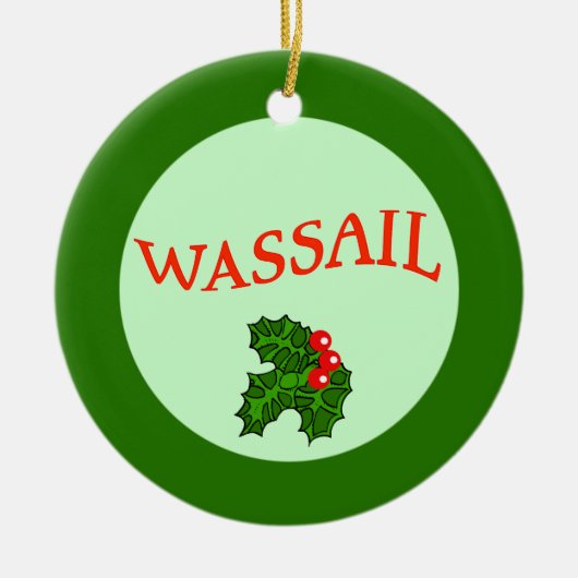 Wassail mit Holly Christmas Ornament (Vorne)