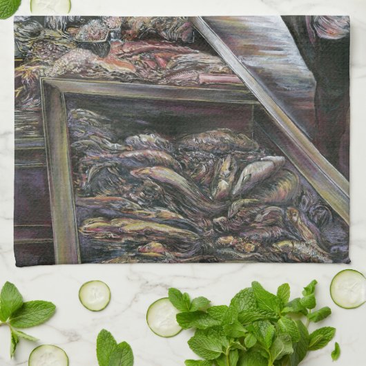 Wasser, aber geküsst mit Wüstenwind, Jerusalem Geschirrtuch (Gefaltet)