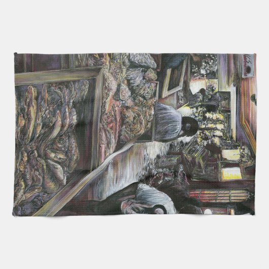 Wasser, aber geküsst mit Wüstenwind, Jerusalem Geschirrtuch (Horizontal)