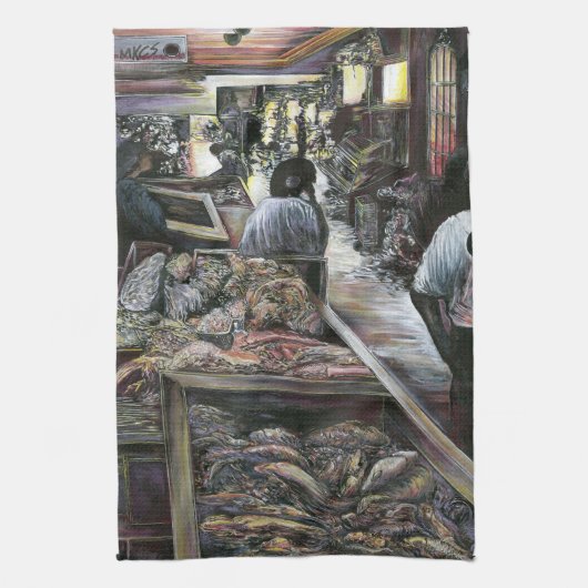 Wasser, aber geküsst mit Wüstenwind, Jerusalem Geschirrtuch (Vertikal)