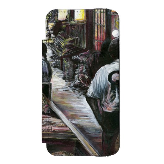 Wasser, aber geküsst mit Wüstenwind, Jerusalem Incipio iPhone Geldbeutel-Hülle (Folio Vorderseite)