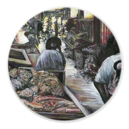 Wasser, aber geküsst mit Wüstenwind, Jerusalem Keramikknauf (Vorderseite)